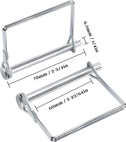 Pack of 10 Trailer Pins – 2-3/4" x 1/4" (L x W) – Featuring Trailer Hitch Pins, Shaft Locking Coupler Pins, PTO Pins and Lock Pins for Farm Trailers Towing, Lawn Equipment and Hitches in Kuwait