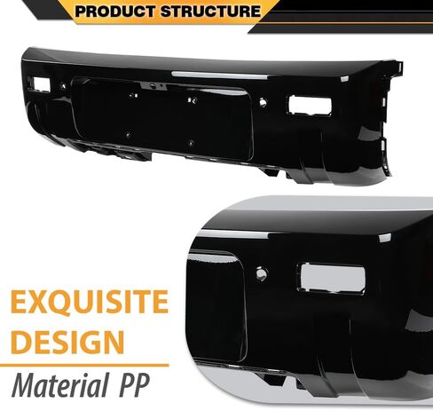 طقم حارس الشفاه الخلفي الأمامي المتوافق مع Land Rover Defender 90 110 130 2020-2024 Black Glossy in Kuwait