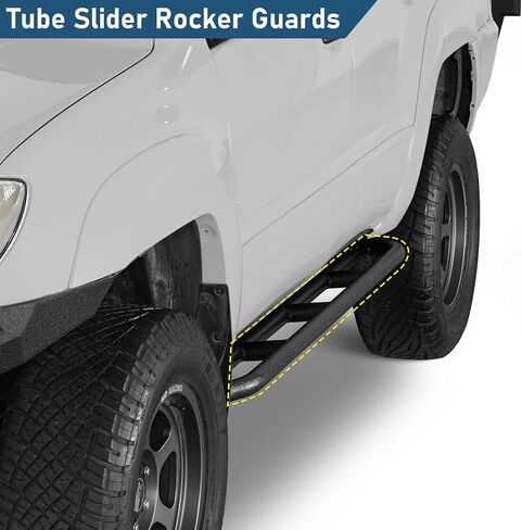 Hooke Road 4Runner Rock Slider Door Armor Rocker Guard Rails for 2003-2009 Toyota 4Runner 4th Gen, Tubular Steel Nerf Bar Running Board in Saudi Arabia