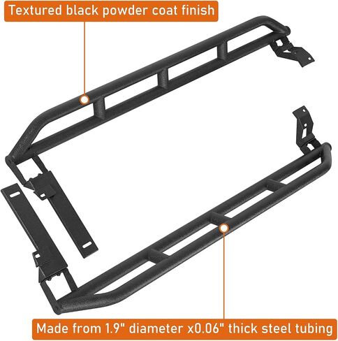 Hooke Road Rock Slider Running Boards for 2013-2017 Subaru XV Crosstrek, Tube Rocker Guards Nerf Bars for Rock Crawling, Textured Black, Heavy Duty Steel in Saudi Arabia