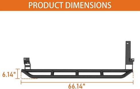 Hooke Road Rock Slider Running Boards for 2013-2017 Subaru XV Crosstrek, Tube Rocker Guards Nerf Bars for Rock Crawling, Textured Black, Heavy Duty Steel in Saudi Arabia