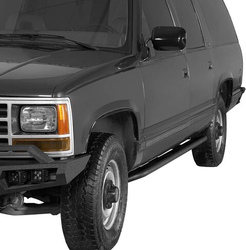 Hooke Road Suburban Rock Sliders Tube Rocker Guard for 1992-1999 Chevy Chevrolet Suburban (Exclude K2500 Models), Running Board Nerf Bars for Offroad Rock Crawling in Saudi Arabia