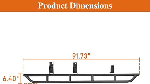 Hooke Road Suburban Rock Sliders Tube Rocker Guard for 1992-1999 Chevy Chevrolet Suburban (Exclude K2500 Models), Running Board Nerf Bars for Offroad Rock Crawling in Saudi Arabia