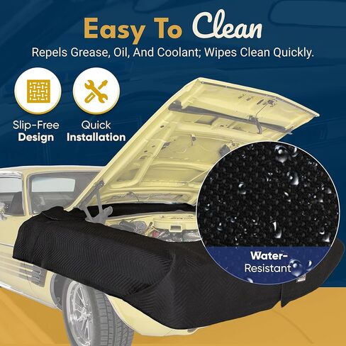 Bob's Original Fender Cover - Complete Engine Compartment Coverage - Fender Covers for Mechanics - Adjustable, Thick and Soft, Fits Multiple Vehicles in Kuwait