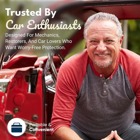 Bob's Original Fender Cover - Complete Engine Compartment Coverage - Fender Covers for Mechanics - Adjustable, Thick and Soft, Fits Multiple Vehicles in Kuwait