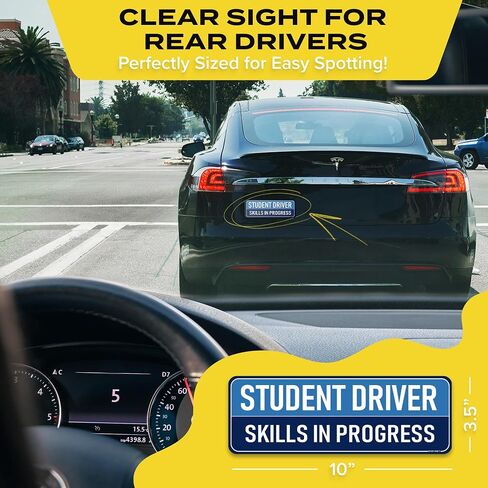 3 عبوات hey-akey student driver magnet للسيارة-المعدن فقط (ليس للبلاستيك/الألومنيوم)-الوردي المضحك من فضلك التحلي بالمرب in Kuwait