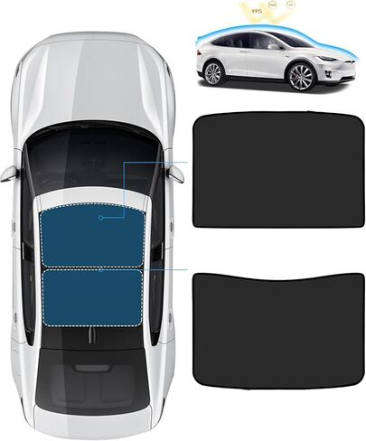 2025 تم ترقية Tesla Model 3 Sunhade Sunshade عالي الكفاءة في حرير الحرير المقطوع شمس أشعة الشمس (أسود) in Kuwait