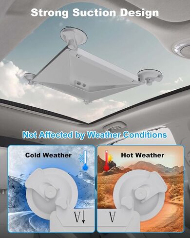 Mwin Starlink Mini Mount, Suction Cup for Starlink Mini Accessories, Car Automotive Sunroof Window Strong Suction Cup Roof Rack Kit, Car Rack System Rack Adapters in RVs, Boats, and Road Trips (White) in Saudi Arabia