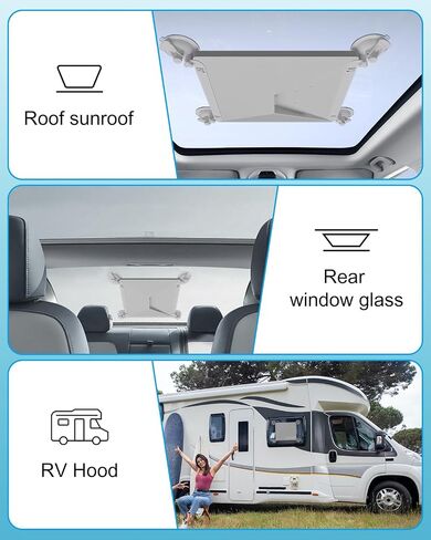 Mwin Starlink Mini Mount, Suction Cup for Starlink Mini Accessories, Car Automotive Sunroof Window Strong Suction Cup Roof Rack Kit, Car Rack System Rack Adapters in RVs, Boats, and Road Trips (White) in Saudi Arabia