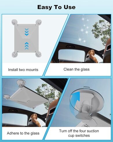 Mwin Starlink Mini Mount, Suction Cup for Starlink Mini Accessories, Car Automotive Sunroof Window Strong Suction Cup Roof Rack Kit, Car Rack System Rack Adapters in RVs, Boats, and Road Trips (White) in Saudi Arabia