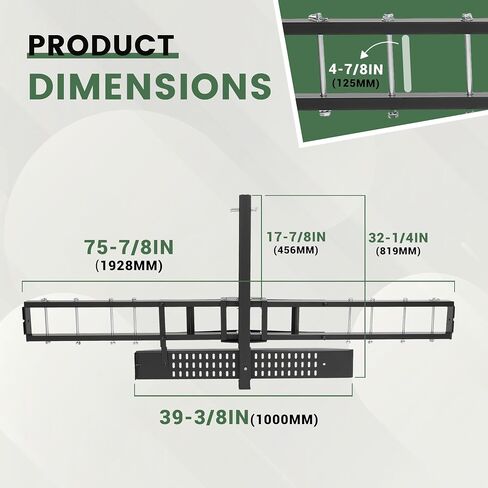 Ecotric 600lb Hitch Mount Mountcycle Carrier Transportation Racks Hitch Mount Rack Dirt Bike Hitch Truck Highted Duty Steel Powder Black W/Ramp Ramp Tilt Stability Device in Saudi Arabia