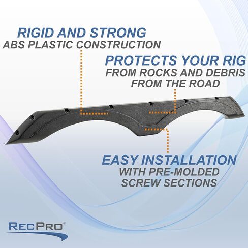 RecPro RV Black Tandem Fender Skirt | 67 1/2" W X 8" H | Forest River Salem Wildwood | Made in USA in Saudi Arabia