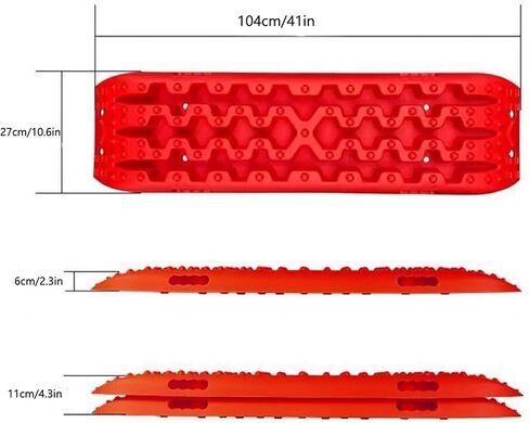 Off-Road Recovery Traction Boards for 4WD - Sand, Mud, Snow Tire Tracks - Emergency Traction Pads for Off-Roading, Vehicle Recovery & Adventure - Durable & Lightweight in Saudi Arabia