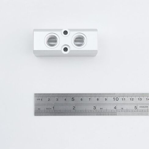 T Tulead Air Mainfold Pneumatic Compressor Mainfold Air Distribution Block Air Outlet Pipe 2 Ways in Kuwait