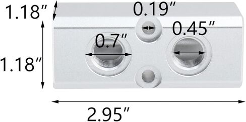T Tulead Air Mainfold Pneumatic Compressor Mainfold Air Distribution Block Air Outlet Pipe 2 Ways in Kuwait