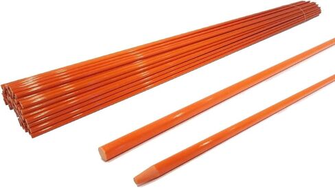 The ROP Shop (Pack of 15) (1/4 Inch) Orange 48 Inch Reflective Driveway Markers, Snow Stakes Poles for Snow Plowing Driveways, Parking Lots, Walkways, Sidewalks in Saudi Arabia