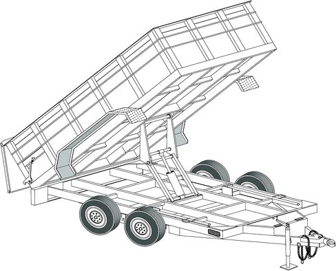 12HD - 6'4 "x 12 ' - 12K Dump Trailer DIY Master Plan - 25 Ho -to Stek in Kuwait