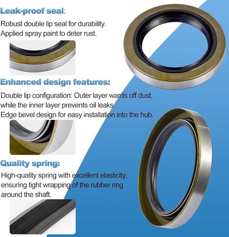 2 Sets L68149 L44649 Trailer Axle Bearings Kit with 171255TB Grease Seals,1.98'' Trailer Dust Caps, Cotter Pins, Axle Nuts & Washers, Fits for 1-3/8'' to 1-1/16'' 3500 Lbs Trailer Axle #84 Spindle in Kuwait