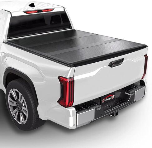 Hard Tri-fold Truck Bed Tonneau Cover Fits 2007-2025 Toyota Tundra 5.5FT Bed(Excludes Trail Special Edition Storage Boxes) Fiberglass Reinforced Polymer in Kuwait