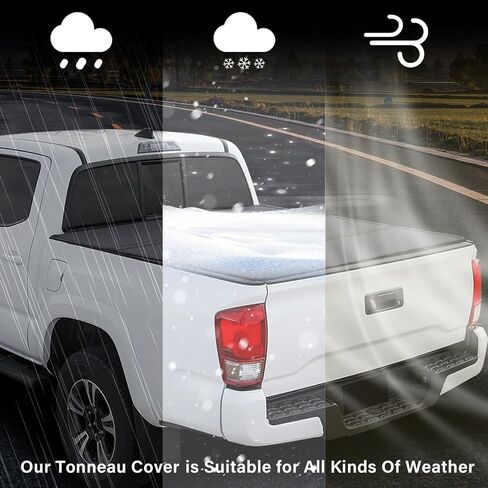 Hard Tri-fold Truck Bed Tonneau Cover Fits 2007-2025 Toyota Tundra 5.5FT Bed(Excludes Trail Special Edition Storage Boxes) Fiberglass Reinforced Polymer in Kuwait