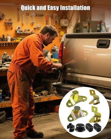مفصل الباب الخلفي وإدراج مجموعة غلاف الأدغال الملائمة لـ Chevy Silverado GMC Sierra 1999 2000 2001 2002 2003 2004 2005 2006 استبدال 38642 15074252 15074253 15078745 15078746 in Kuwait