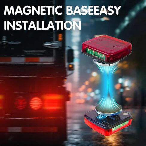 Wireless Trailer Lights Magnetic, 12v, IP76 Waterproof, Magnetic Wireless Tail Lights Kit for Trailer, Easy to Install, Led Rear for Truck, Flatbed, Camion, Semi, Rv (1) in Saudi Arabia