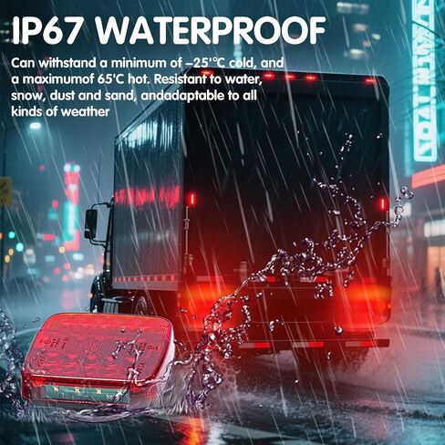 Wireless Trailer Lights Magnetic, 12v, IP76 Waterproof, Magnetic Wireless Tail Lights Kit for Trailer, Easy to Install, Led Rear for Truck, Flatbed, Camion, Semi, Rv (1) in Saudi Arabia
