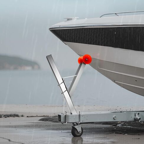 VEVOR Boat Trailer Winch Stand, 2 to 3-inch Winch Posts, Boat Trailer Winch Seat with TPU Orange Roller & U-Bolts, Suitable for Jet Ski, Sailboat, Fishing Boat, Speedboat (Galvanized), Silver in Saudi Arabia