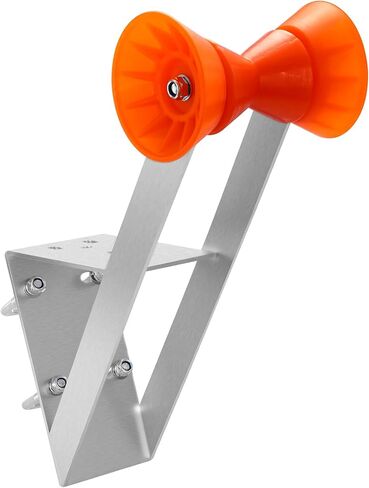 VEVOR Boat Trailer Winch Stand, 2 to 3-inch Winch Posts, Boat Trailer Winch Seat with TPU Orange Roller & U-Bolts, Suitable for Jet Ski, Sailboat, Fishing Boat, Speedboat (Galvanized), Silver in Saudi Arabia