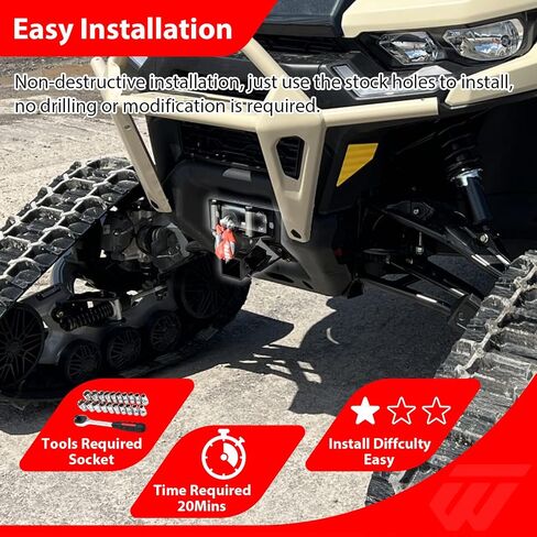 WeiSen 2" Front Lower Receiver Hitch Compatible with Can Am Defender MAX/PRO/6X6 2016-2025 in Saudi Arabia