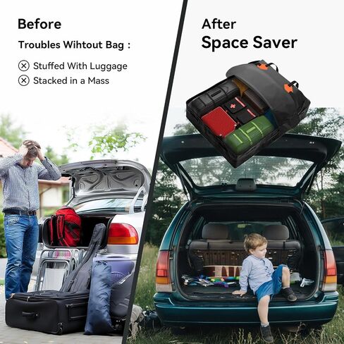 Car Roof Bag Rooftop Cargo Carrier Bag Waterproof 15 Cubic feet,Roof Rack for car Includes Anti-Slip Mat, 4 Door Hooks, Waterproof Zipper Buckle for All Cars with/Without Rack in Saudi Arabia