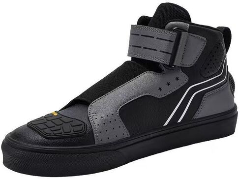 Motorcycle Shoes for Men,Motorcycle Riding Shoes Motocross Protective Boots with Zipper, Ankle Support in Kuwait