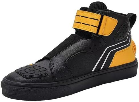 Motorcycle Shoes for Men,Motorcycle Riding Shoes Motocross Protective Boots with Zipper, Ankle Support in Kuwait