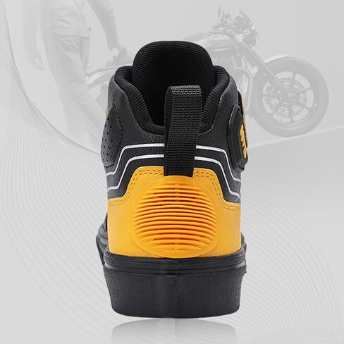 Motorcycle Shoes for Men,Motorcycle Riding Shoes Motocross Protective Boots with Zipper, Ankle Support in Kuwait