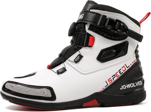 أحذية الدراجات النارية Teokj للرجال والنساء ، أحذية ركوب الشوارع المعززة مع نظام إغلاق Moz ، دعم الكاحل ، نعل الانزلاق in Kuwait