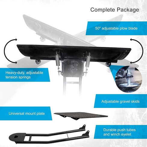 Kings Peak 50 "Snowplow | مجموعة كاملة كاملة متوافقة مع هوندا ، كاواساكي ، بولاريس ، سوزوكي ، ياماها ، القطب الشمالي Cat ATVs in Kuwait