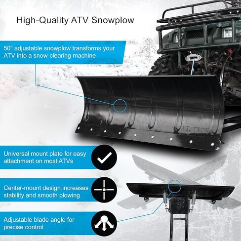 Kings Peak 50 "Snowplow | مجموعة كاملة كاملة متوافقة مع هوندا ، كاواساكي ، بولاريس ، سوزوكي ، ياماها ، القطب الشمالي Cat ATVs in Kuwait