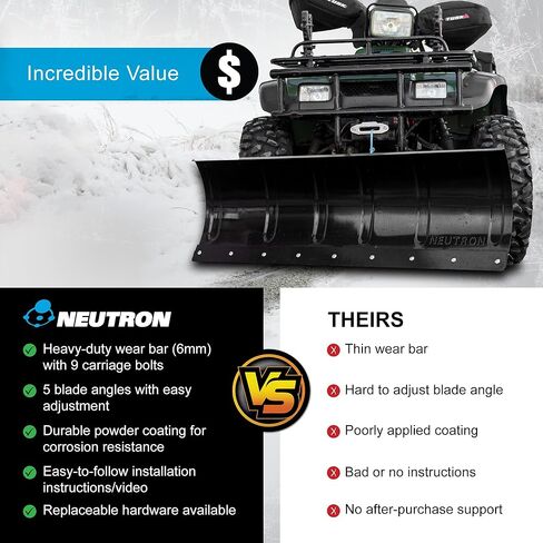 Kings Peak 50 "Snowplow | مجموعة كاملة كاملة متوافقة مع هوندا ، كاواساكي ، بولاريس ، سوزوكي ، ياماها ، القطب الشمالي Cat ATVs in Kuwait