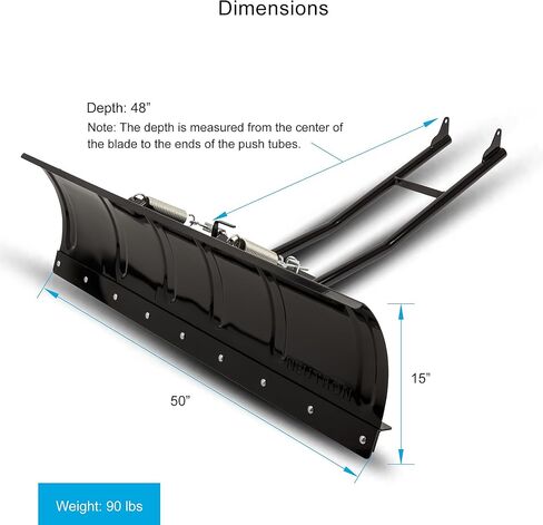 Kings Peak 50 "Snowplow | مجموعة كاملة كاملة متوافقة مع هوندا ، كاواساكي ، بولاريس ، سوزوكي ، ياماها ، القطب الشمالي Cat ATVs in Kuwait