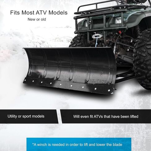 Kings Peak 50 "Snowplow | مجموعة كاملة كاملة متوافقة مع هوندا ، كاواساكي ، بولاريس ، سوزوكي ، ياماها ، القطب الشمالي Cat ATVs in Kuwait
