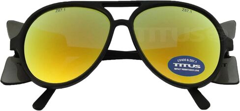 TITUS G35 Retro Aviator Z87 Sunglasses Eye Protection w/Side Shield Motorcycle Shooting DOT ANSI CE Approved Safety Glasses in Saudi Arabia
