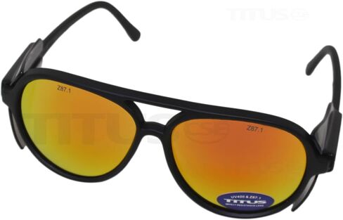 TITUS G35 Retro Aviator Z87 Sunglasses Eye Protection w/Side Shield Motorcycle Shooting DOT ANSI CE Approved Safety Glasses in Saudi Arabia