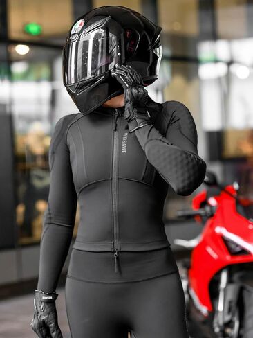 Wosawe Mesh Motioncycle Jacket Women قميص دراجة نارية مبطنة in Kuwait