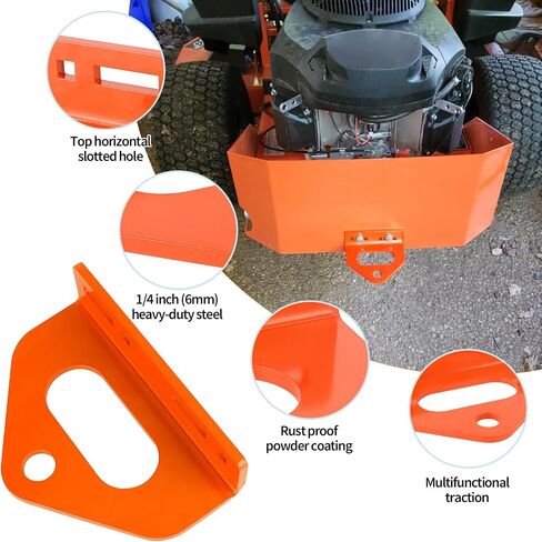 Zero Turn Mower Trailer Tow Hitch 1/4"(6mm) - Heavy Duty Lawn Mower Hitch with 3/4" Hole Center, Adjustable Slot Design, 2 Types of Carriage Bolts - Multi-Functional Trailer Hitch for Lawn Mowers in Saudi Arabia