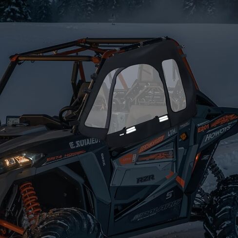 VEVOR Cab Enclosure Upper Doors, Compatible with Hisun 500 700/Axis 500 700, Soft Upper Doors, Windproof & Waterproof Upgraded Zipper UTV Soft Side Window Kit, Work with Side Mirrors and Windshields in Saudi Arabia