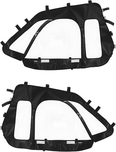 VEVOR Cab Enclosure Upper Doors, Compatible with Hisun 500 700/Axis 500 700, Soft Upper Doors, Windproof & Waterproof Upgraded Zipper UTV Soft Side Window Kit, Work with Side Mirrors and Windshields in Saudi Arabia
