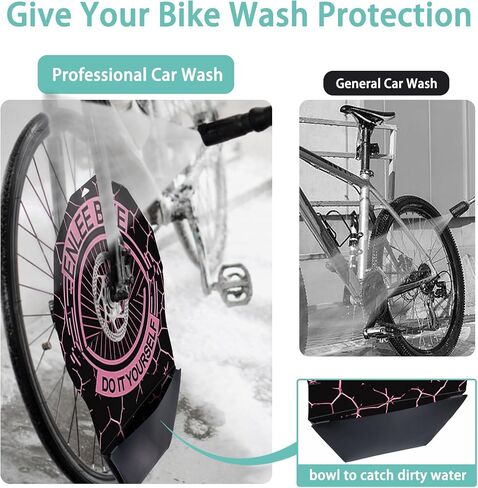 غلاف تنظيف فرامل Disc -Disced Disced Enlee ، PP Oil Stain Prevention Prevention Resistance MTB Disc Wash Cover ، Barkes Brakes & Wheels Cleaning Protect Tool for 26 "، 27.5" ، 29 "Mountain & Road Pike in Kuwait