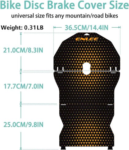غلاف تنظيف فرامل Disc -Disced Disced Enlee ، PP Oil Stain Prevention Prevention Resistance MTB Disc Wash Cover ، Barkes Brakes & Wheels Cleaning Protect Tool for 26 "، 27.5" ، 29 "Mountain & Road Pike in Kuwait