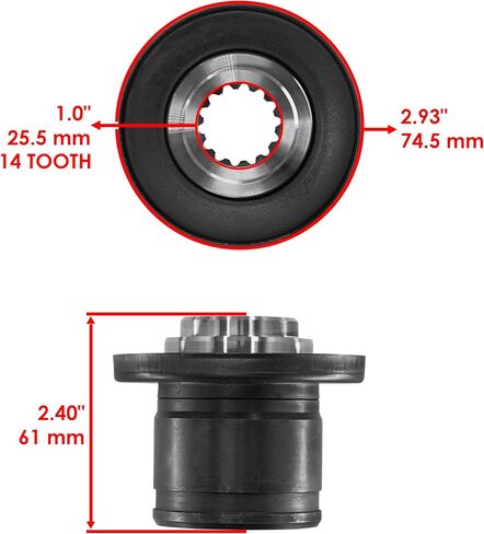 Caltric Front Differential Drive Shaft and Couplers Compatible with Yamaha Grizzly 660 YFM660 2003-2008 in Saudi Arabia