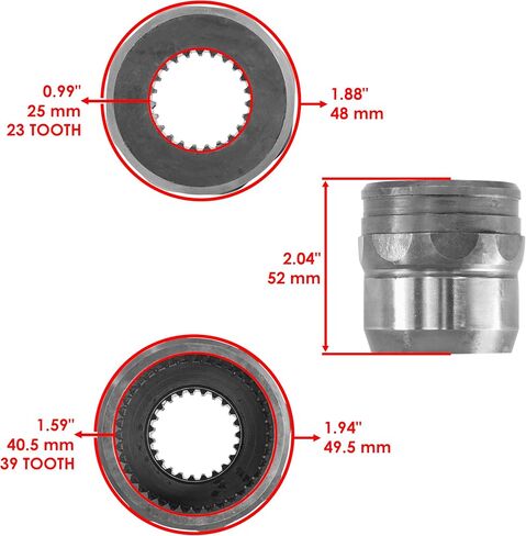 Caltric Front Differential Drive Shaft and Couplers Compatible with Yamaha Grizzly 660 YFM660 2003-2008 in Saudi Arabia